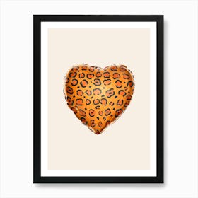 Leopard Heart Balloon Poster 1 Art Print