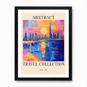 Abstract Travel Collection Poster Dubai Uae 1 Art Print