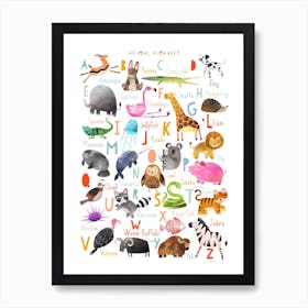 Animal Alphabet 2 Animal Art Print