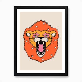 Starry Lion Art Print