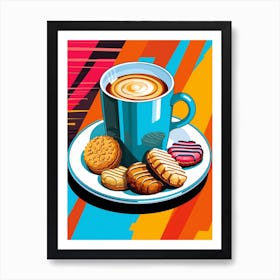 Coffee & Cookies Pop Art Art Print