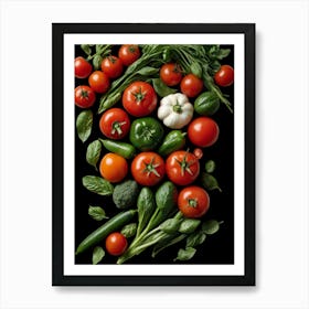 Kitchen Vegetables Kitchen Wall Art Art Print