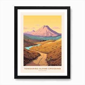 Tongariro Alpine Crossing New Zealand 3 Hike Poster Art Print