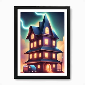 House In The Sky Art Print