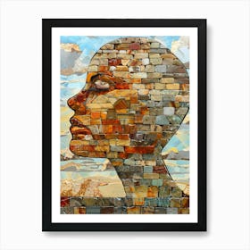 Mosaic Portrait Of A Woman 3 Art Print