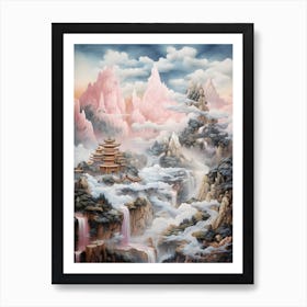 Andrew Sea Of Cloudschinese Ink Painting In Light Blue And Ligh 0907fb7c 240b 4951 9edc C4a26833e8d5 Art Print