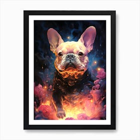 French Bulldog On Fire Art Print