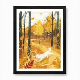 Autumn Cat In The Woods 2 Art Print