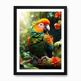 Colorful Parrot 1 Art Print