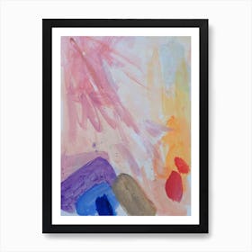 Abstract Painting Rainbow Mountain Art Print