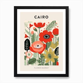 Flower Market Poster Cairo Egypt Art Print