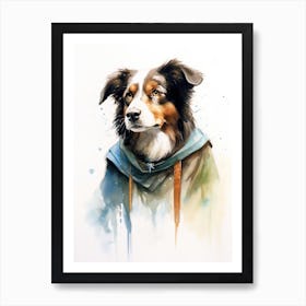 Border Collie Dog As A Jedi 2 Art Print