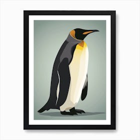 King Penguin Santiago Island Minimalist Illustration 1 Art Print
