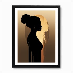 Silhouette Of A Woman Art Print