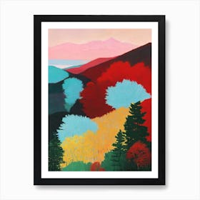 Olympic National Park United States Of America Abstract Colourful Art Print