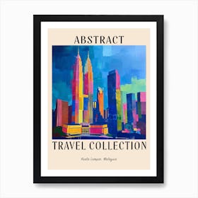 Abstract Travel Collection Poster Kuala Lumpur Malaysia 1 Art Print