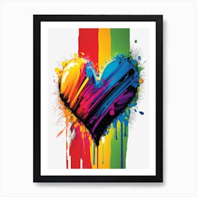 Vibrating heart Art Print