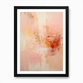 Pink And Orange, Abstract Raw Painting 1 Art Print