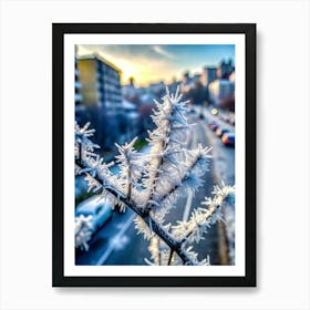 Frost Filigree In A Macro Study Of Winter S Delic (1) Art Print