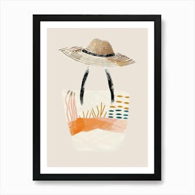 Beach Hat Art Print