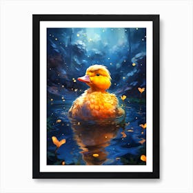 Ducks In The Water Art Print