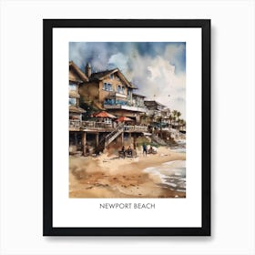 Newport Beach Watercolor 1travel Poster Art Print