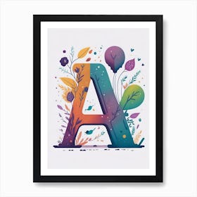 Colorful Letter A Illustration 66 Poster