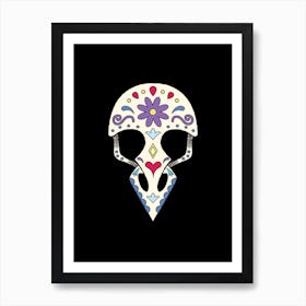 Bird Sugar Skull Art Print