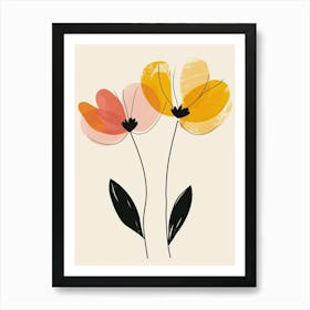 Medellin Flower Market Boho Minimalist Style Art Print