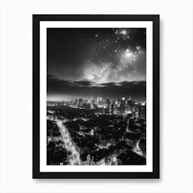 Black And White Cityscape 13 Art Print