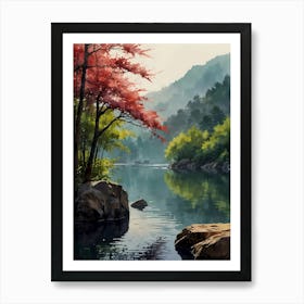 Asian Landscape Painting 42 Art Print