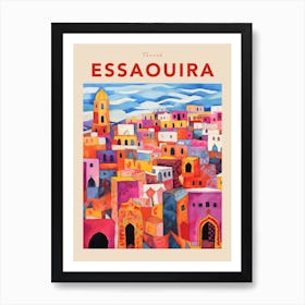 Essaouira Morocco 2 Fauvist Travel Poster Art Print