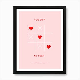 Happy Valentines Day Love Couple Cute Art Print