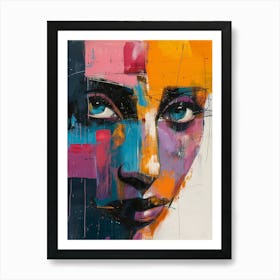 Abstract Of A Woman'S Face Art Print