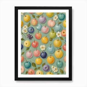 Little Apples In Pastel Art Print