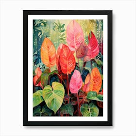 Tropical Plant Painting Prayer Plant Art Print