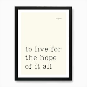 Taylor Swift To Live For The Hope Of It All 3 Poster