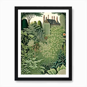 Hidcote Manor Garden 1, United Kingdom Vintage Botanical Art Print