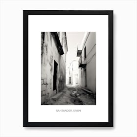 Poster Of Split, Croatia, Photography In Black And White 1 Art Print