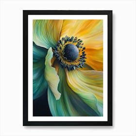 Yellow Poppy Flower 1 Art Print