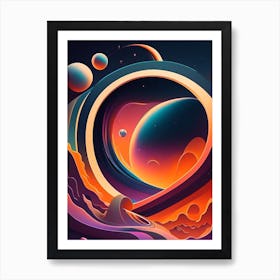 Space Time Comic Space Space Art Print