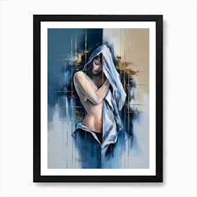 Sexy Naked Woman, Erotic Oil Painting #2 Art Print