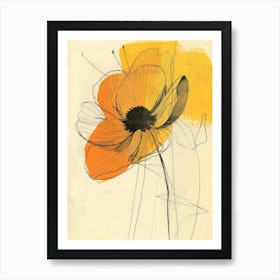 Orange Poppy 2 Art Print