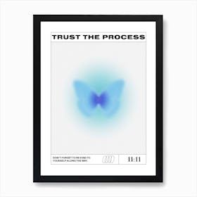 Trust Butterfly Blue Art Print