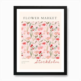 Flower Market Stockholm Art Print