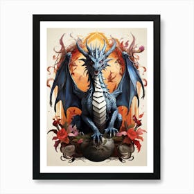 Blue Dragon 6 Art Print