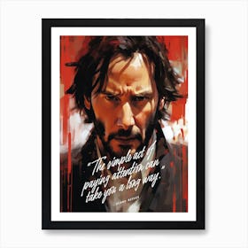 Keanu Reeves Art Quote Art Print
