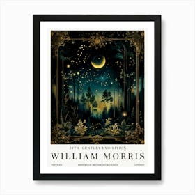 William Morris Moon & Stars Print, William Morris Exhibition Print, William Morris Poster, Vintage Wall Art Art Print