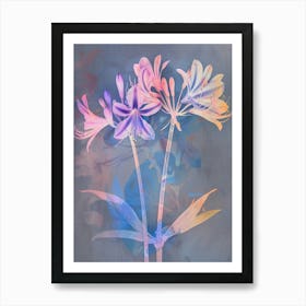 Iridescent Flower Agapanthus 1 Art Print