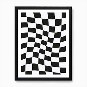 Retro Checkered Art Print